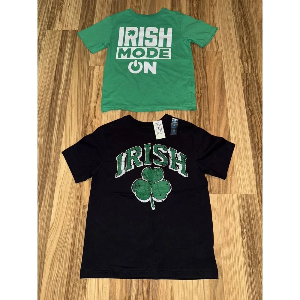 The Children's Place TCP St. Patrick's Day Tee Shirt T-shirt 5/6 5 6 Lot Of‎ 2